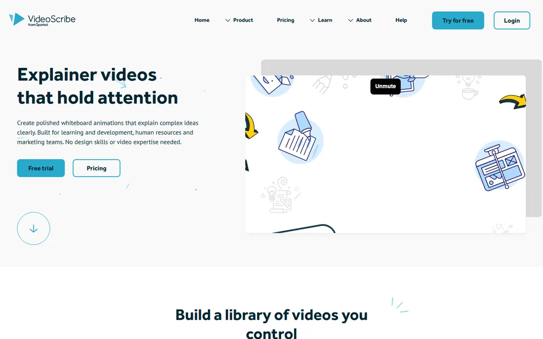 VideoScribe homepage