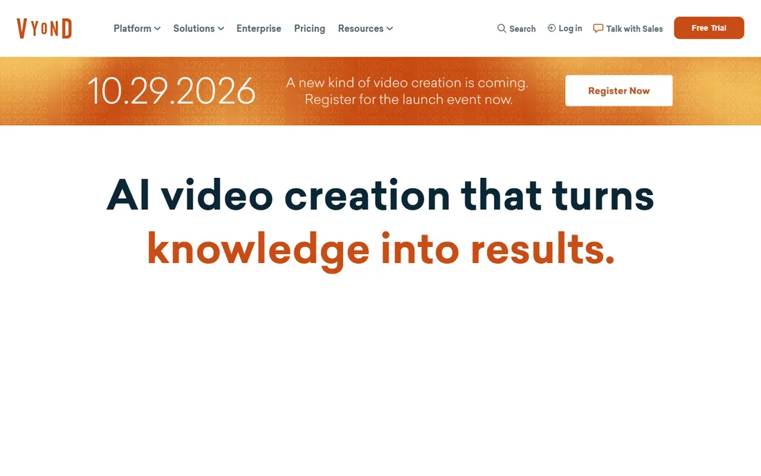 Vyond homepage