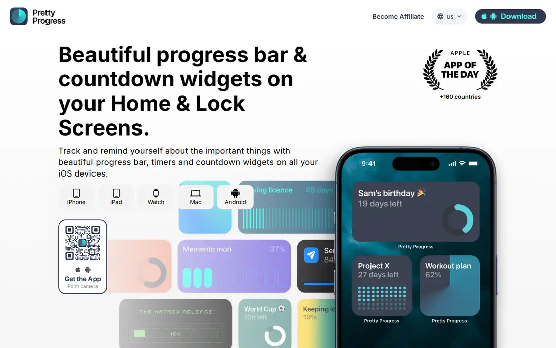 Pretty Progress homepage