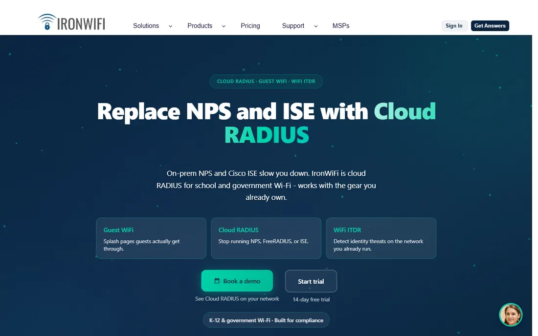 IronWiFi homepage