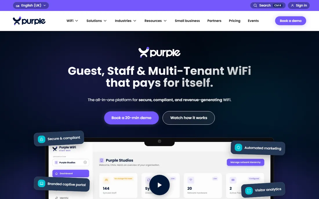 Purple homepage