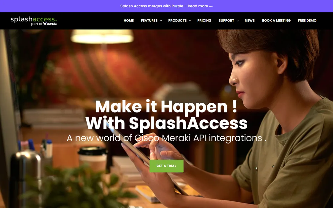 Splash Access homepage