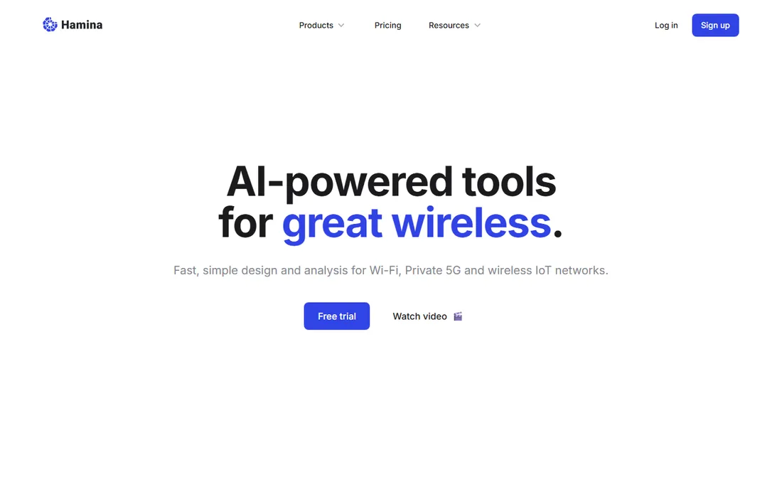 Hamina Network Planner homepage
