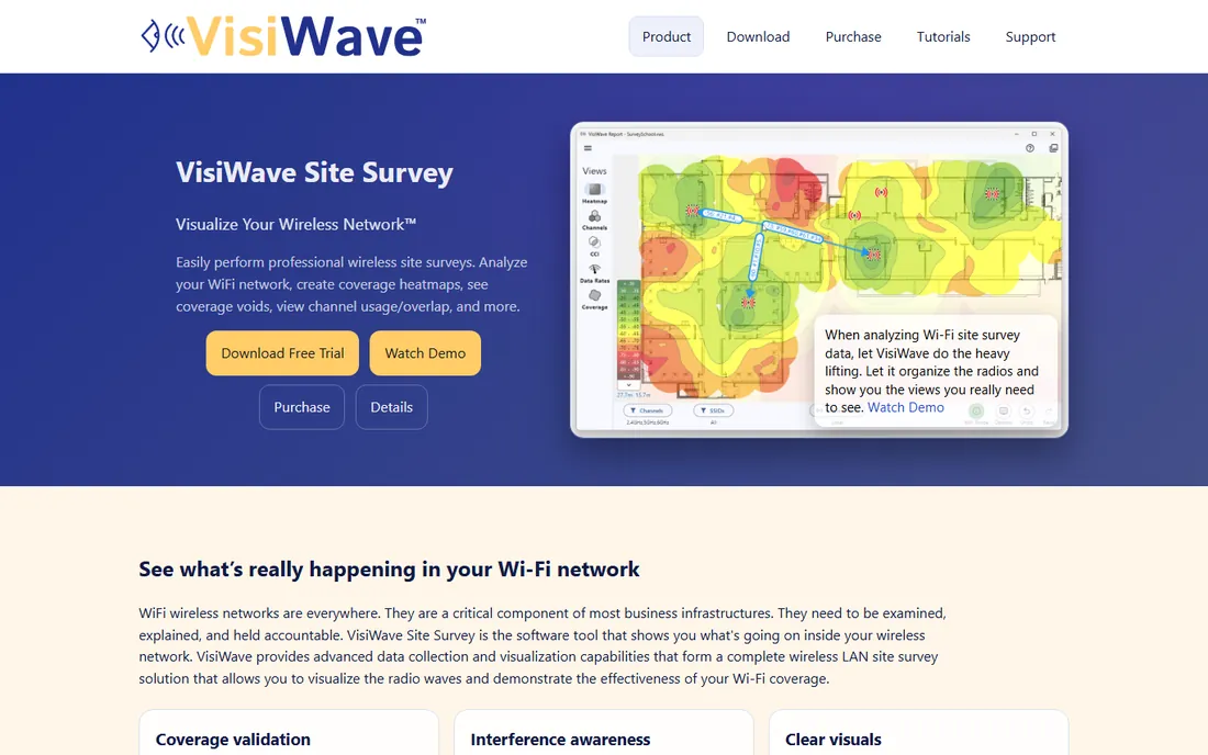 VisiWave Site Survey homepage