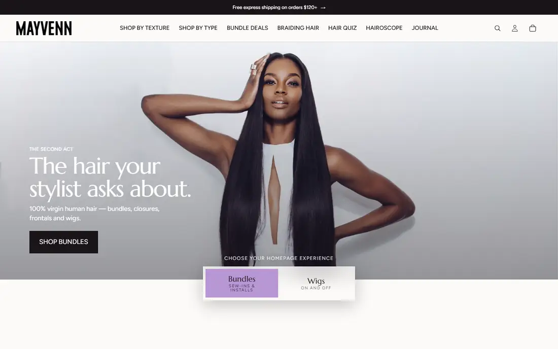 Mayvenn homepage