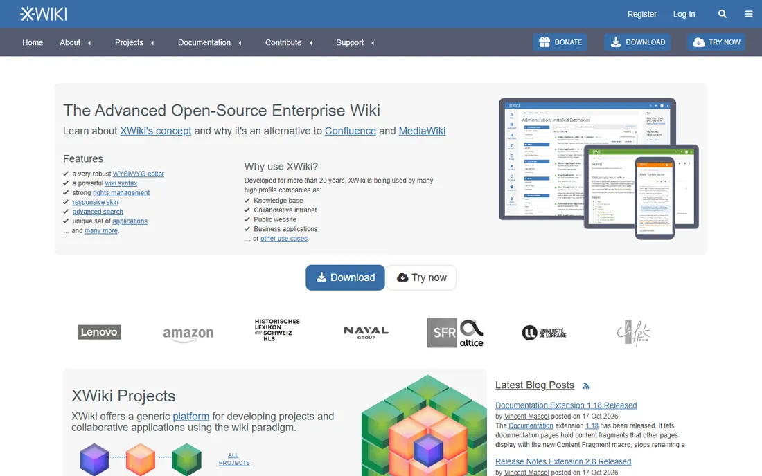 XWiki homepage