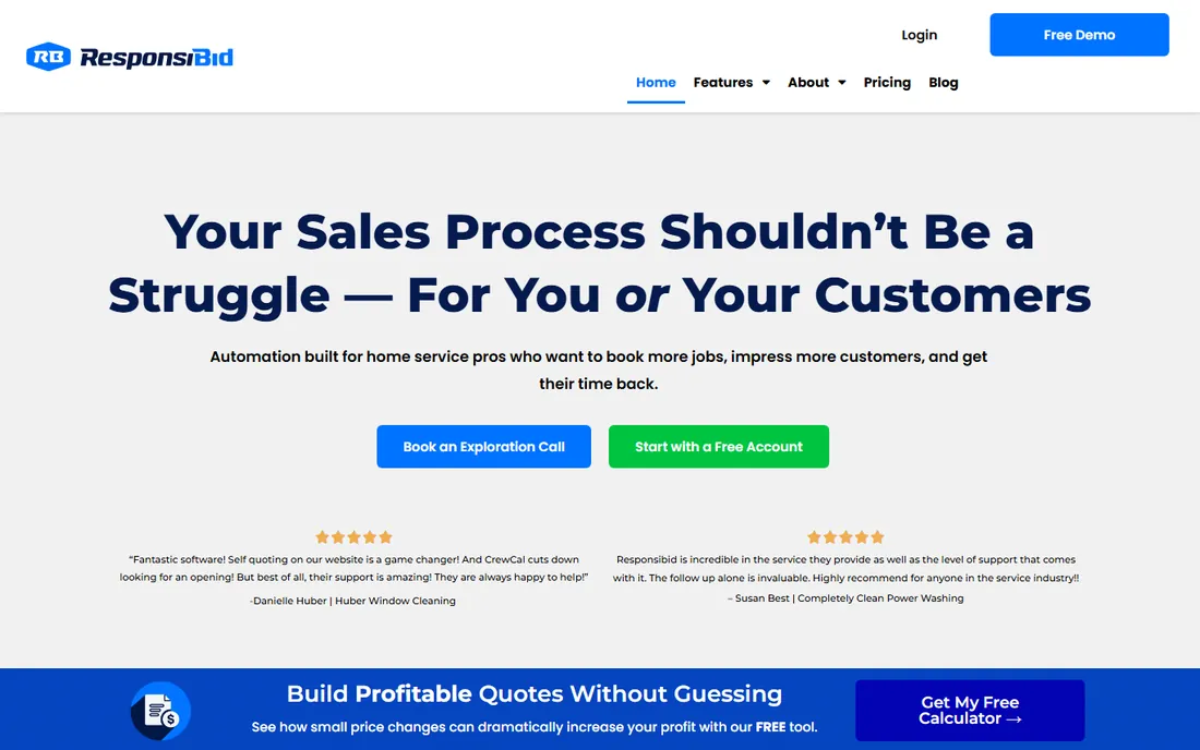ResponsiBid homepage