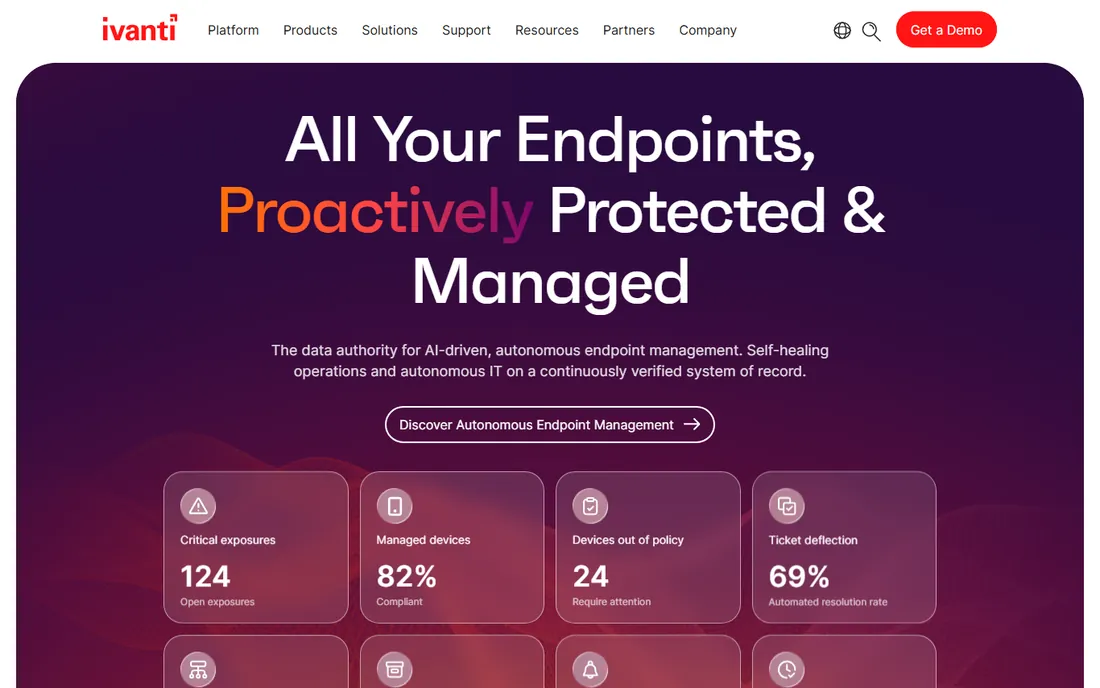 Ivanti homepage