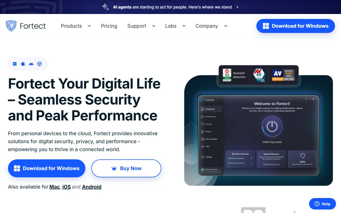 Fortect homepage