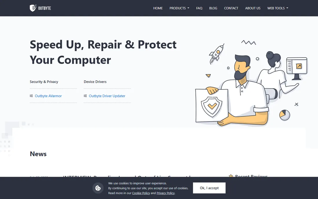 Outbyte PC Repair homepage