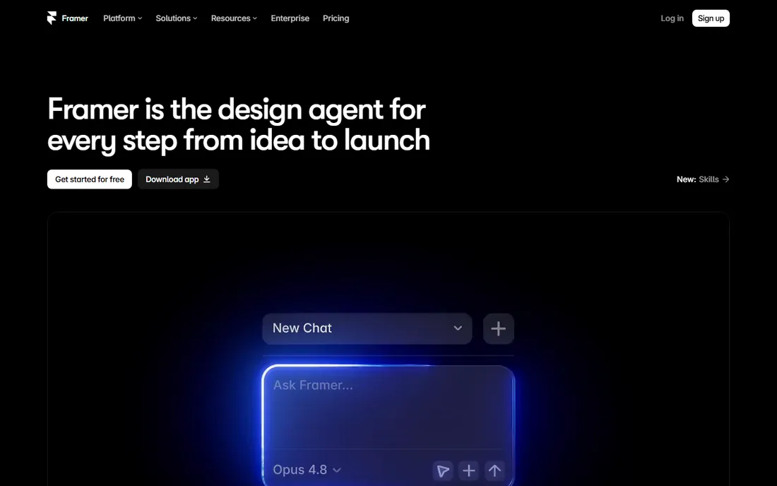Framer homepage