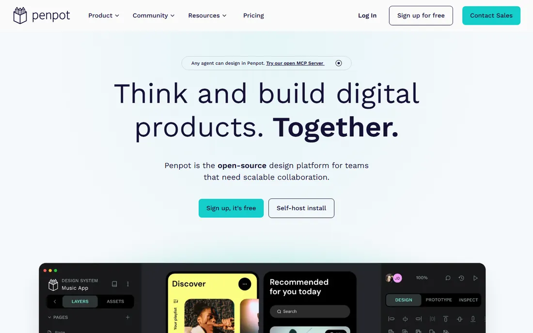 Penpot homepage