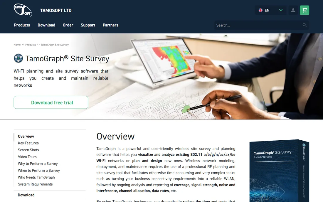TamoGraph Site Survey homepage
