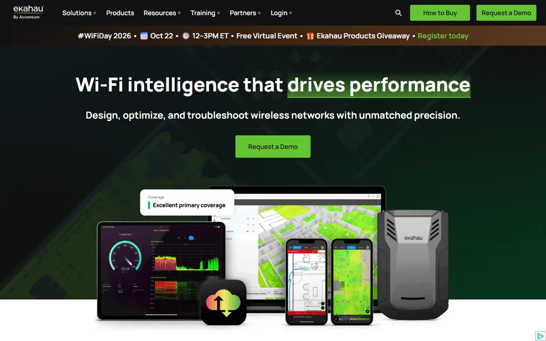 Ekahau homepage