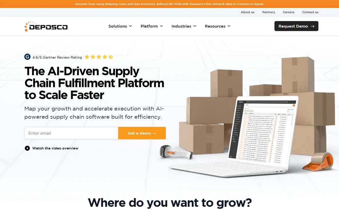 Deposco homepage