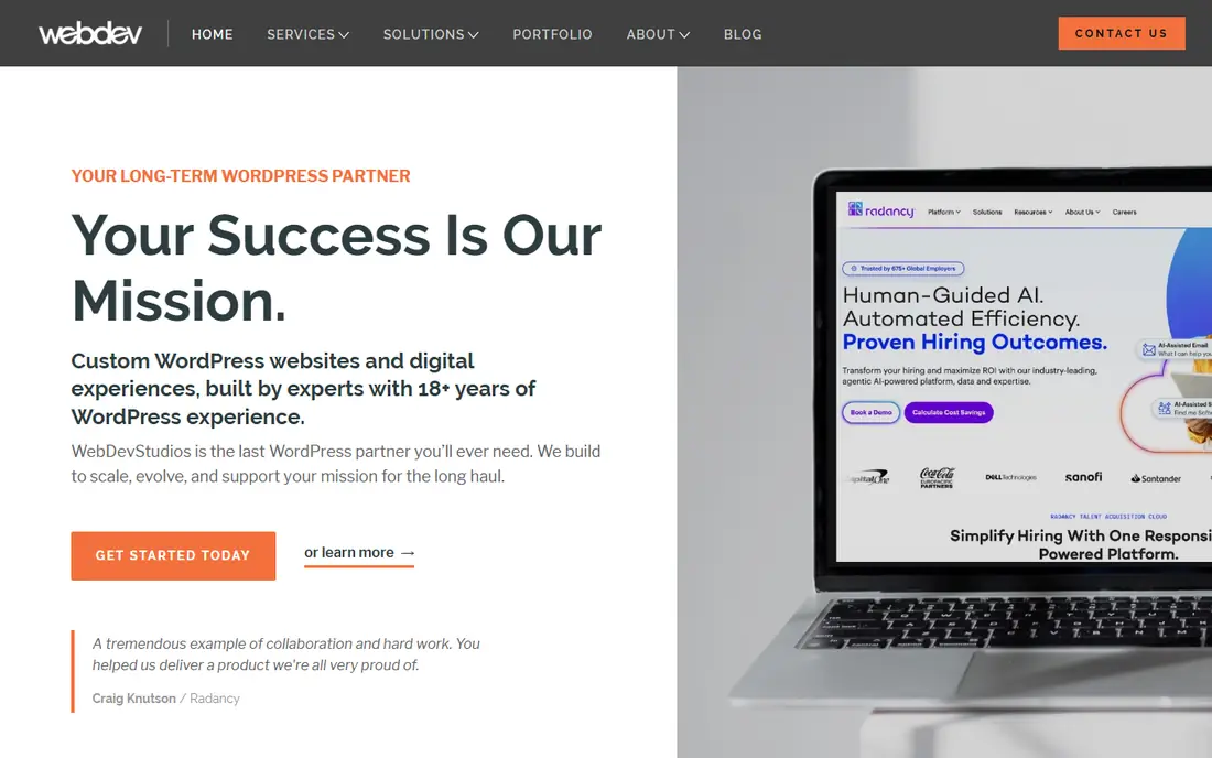 WebDevStudios homepage