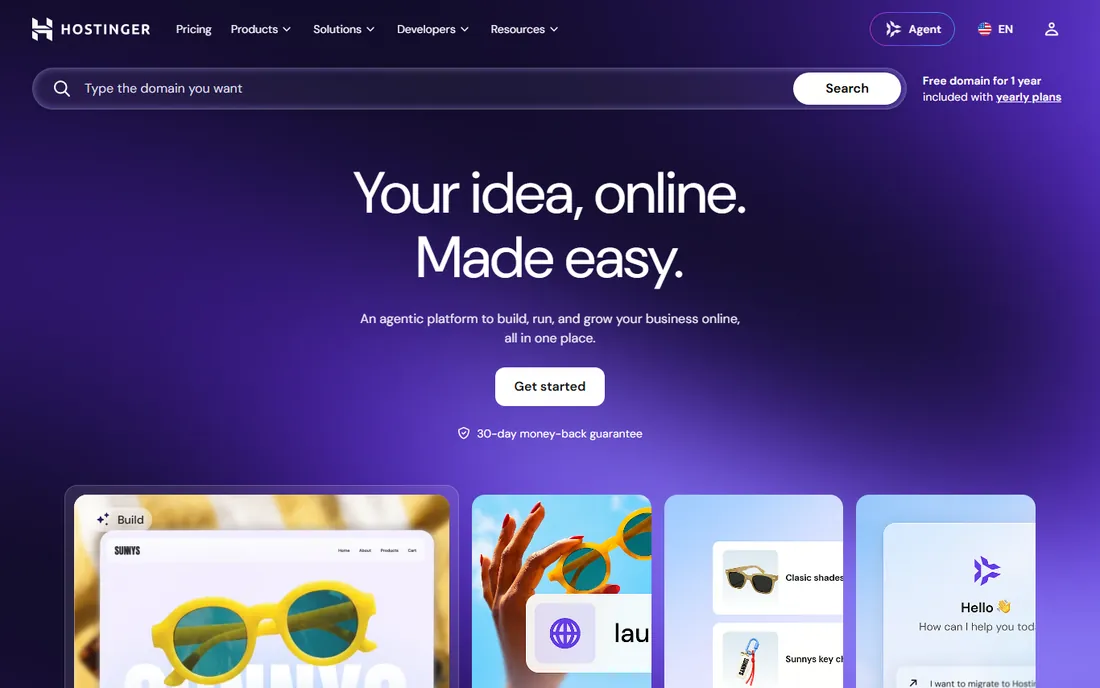 Hostinger homepage