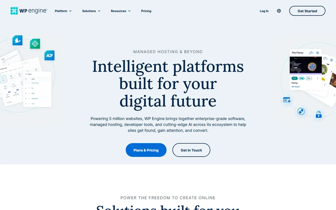 WP Engine homepage