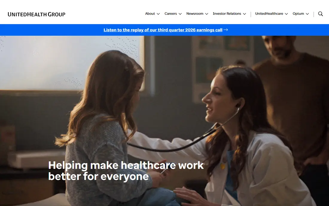 UnitedHealth Group homepage