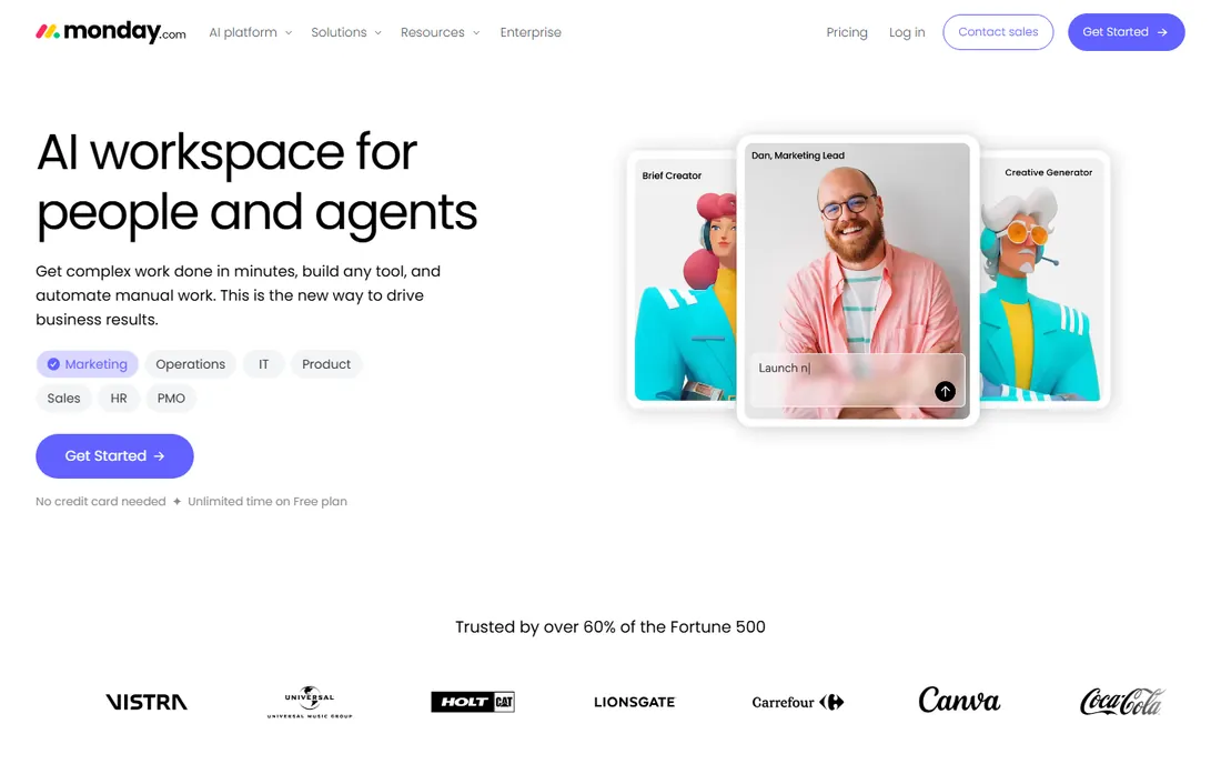 Monday.com homepage