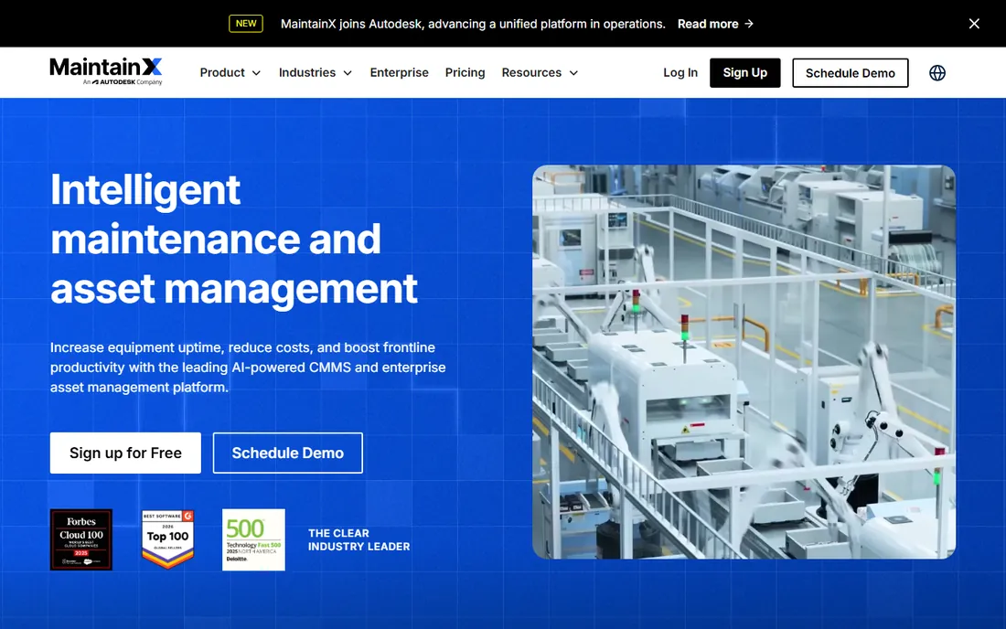 MaintainX homepage