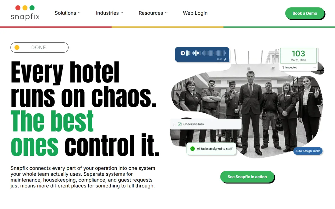 Snapfix homepage