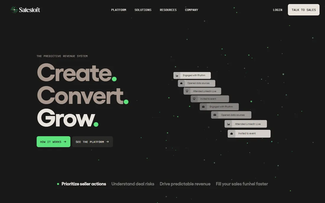 Salesloft homepage