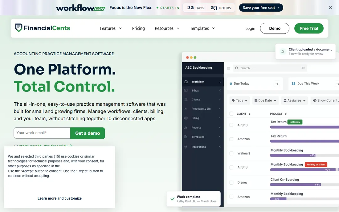 Financial Cents homepage