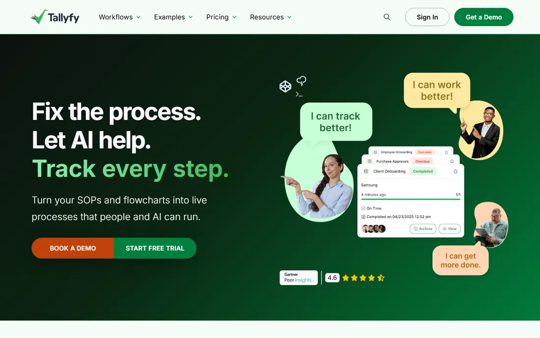Tallyfy homepage