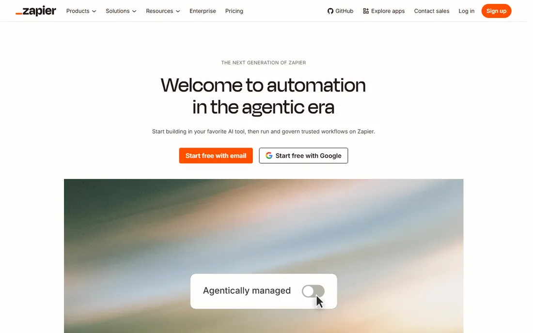 Zapier homepage