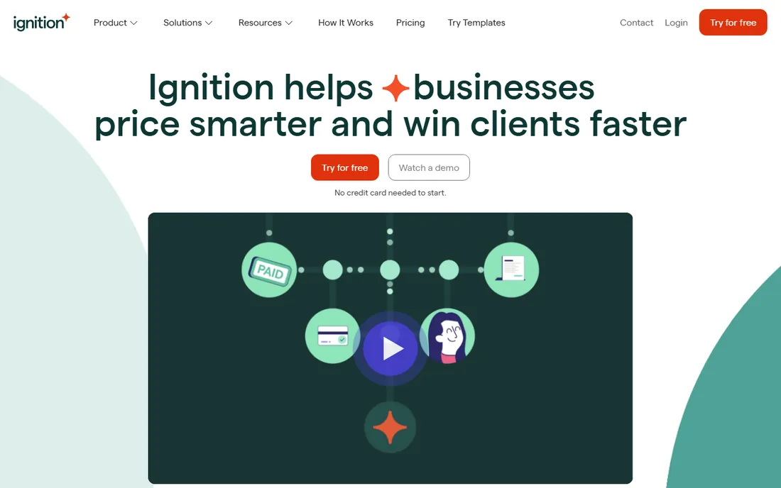 Ignition homepage