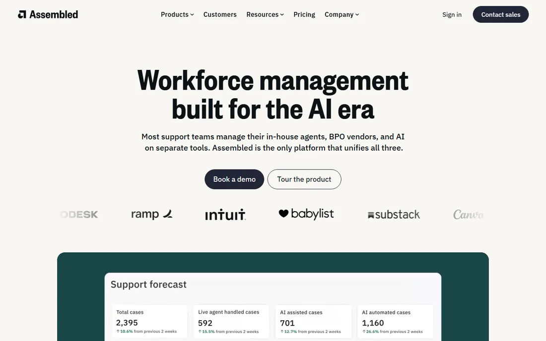 Assembled homepage