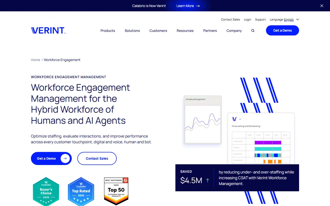 Calabrio homepage