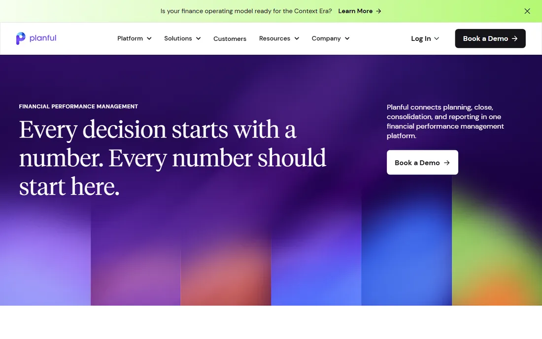 Planful homepage