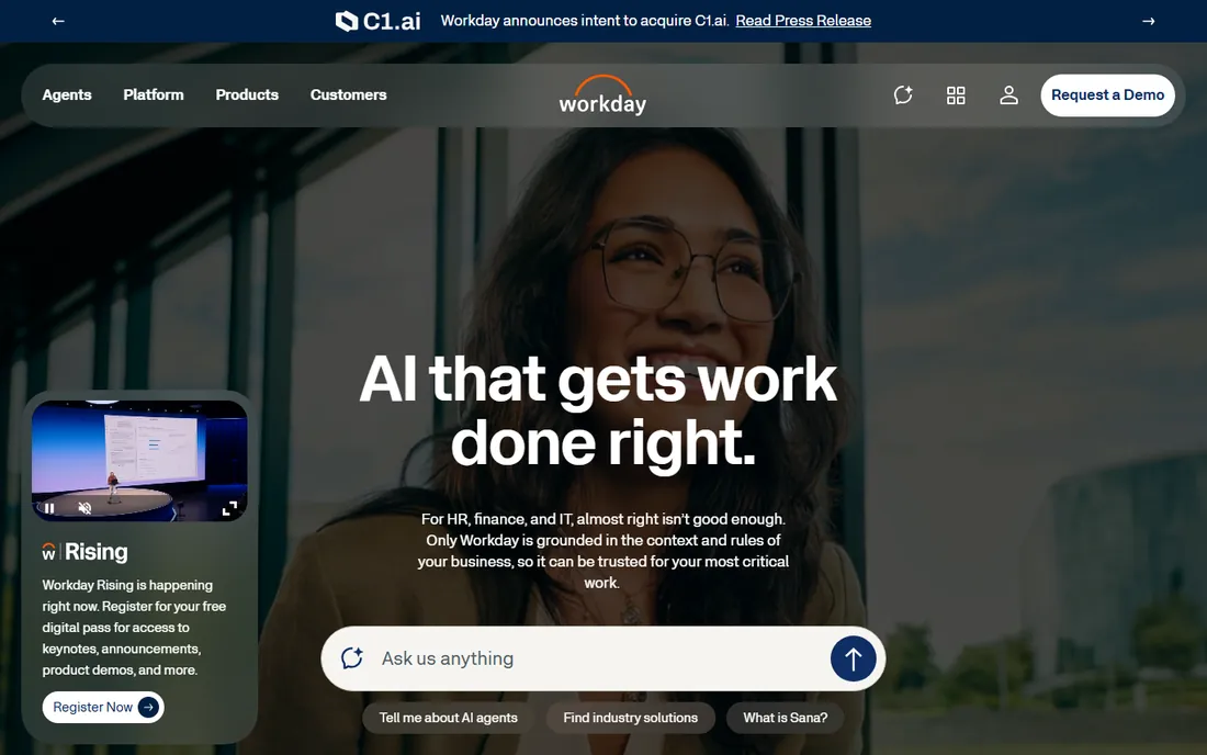 Workday Adaptive Planning homepage