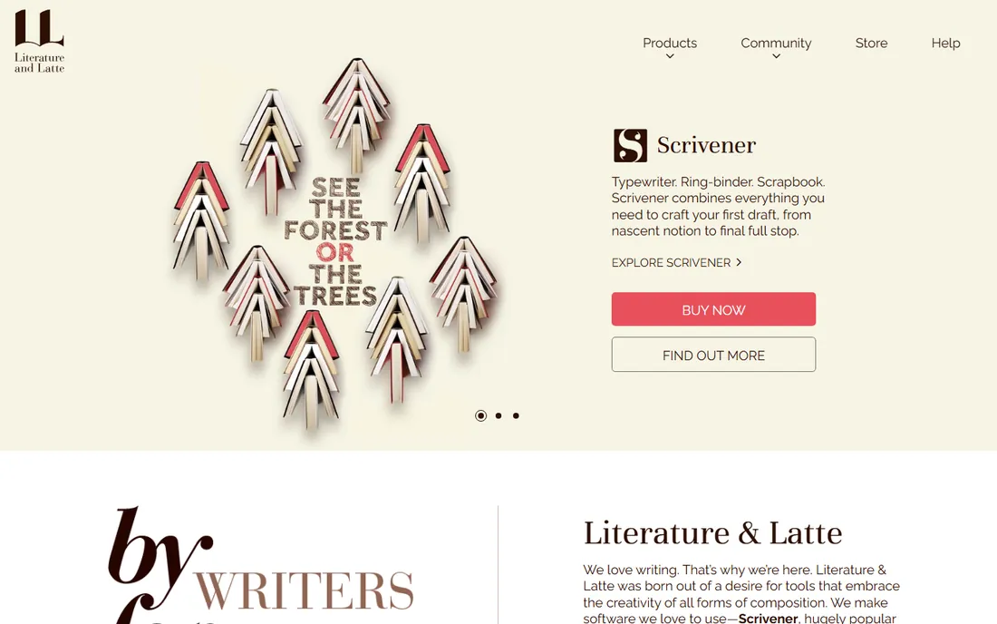 Scrivener homepage