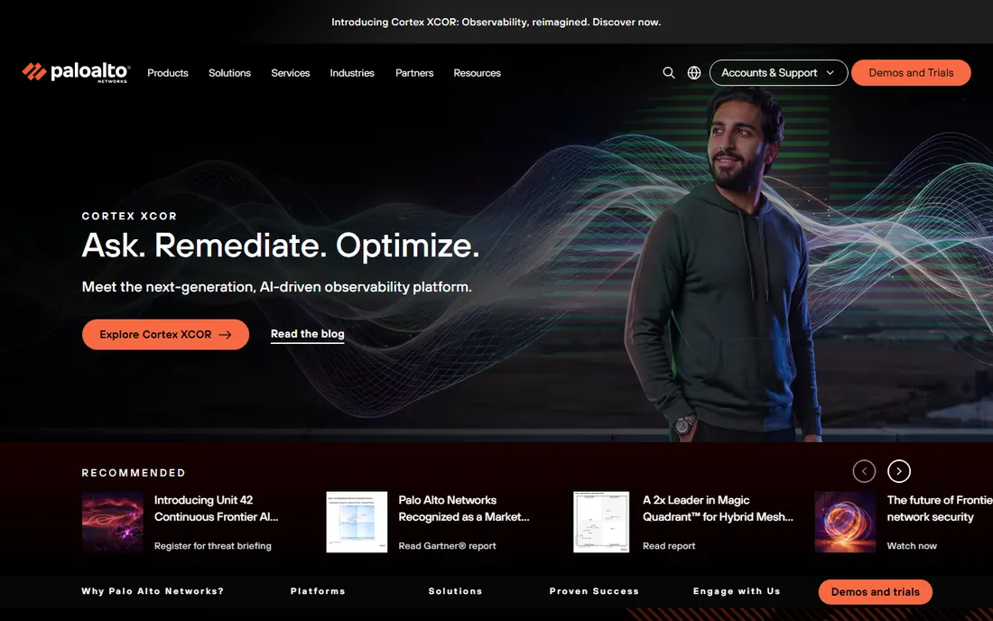 Palo Alto Cortex XDR homepage