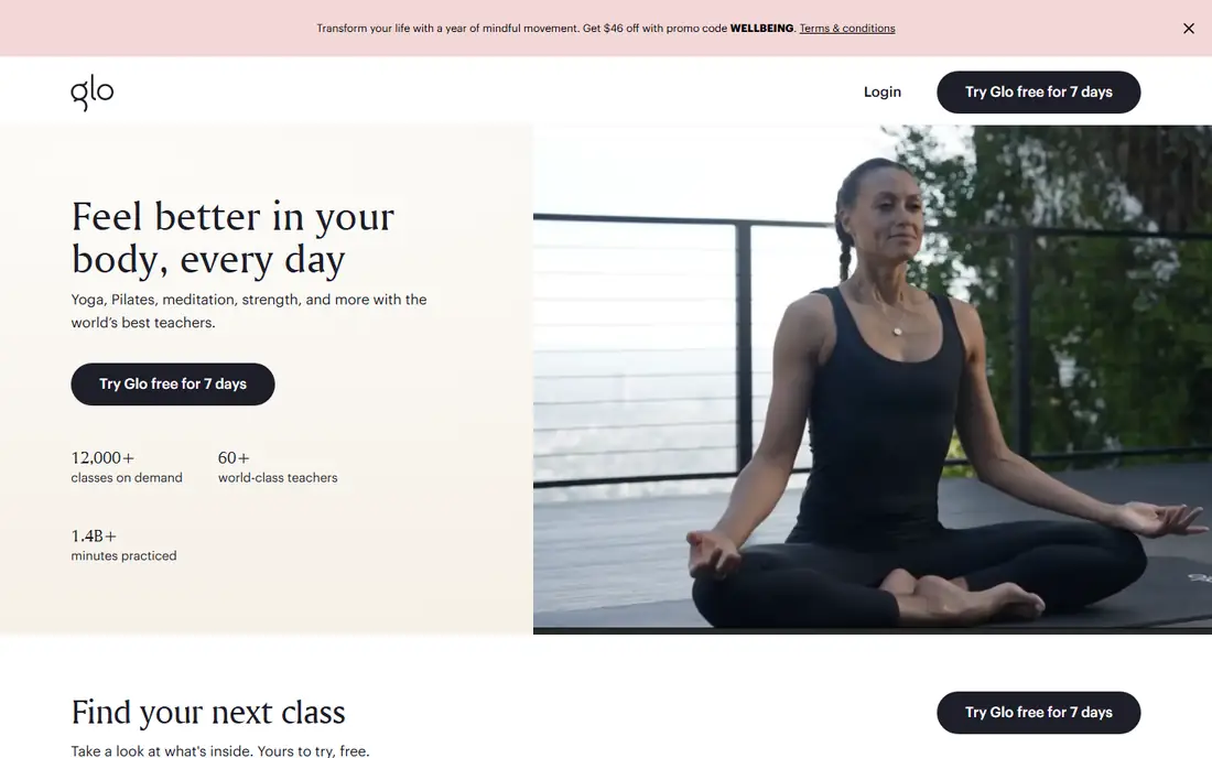 Glo homepage