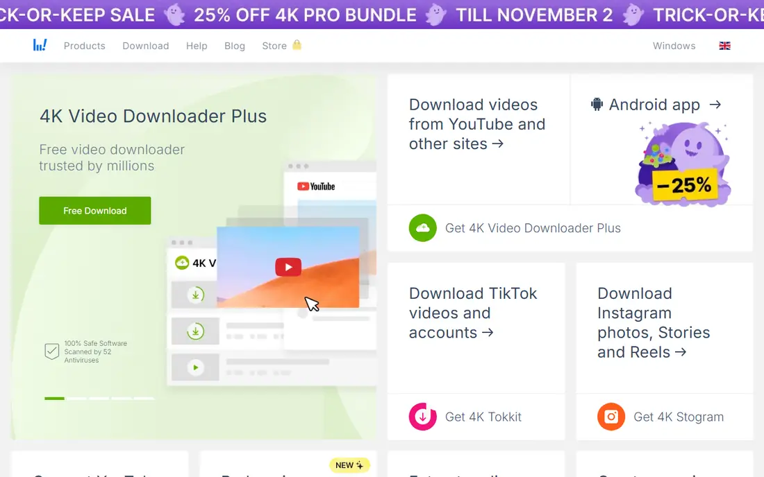 4K Video Downloader Plus homepage