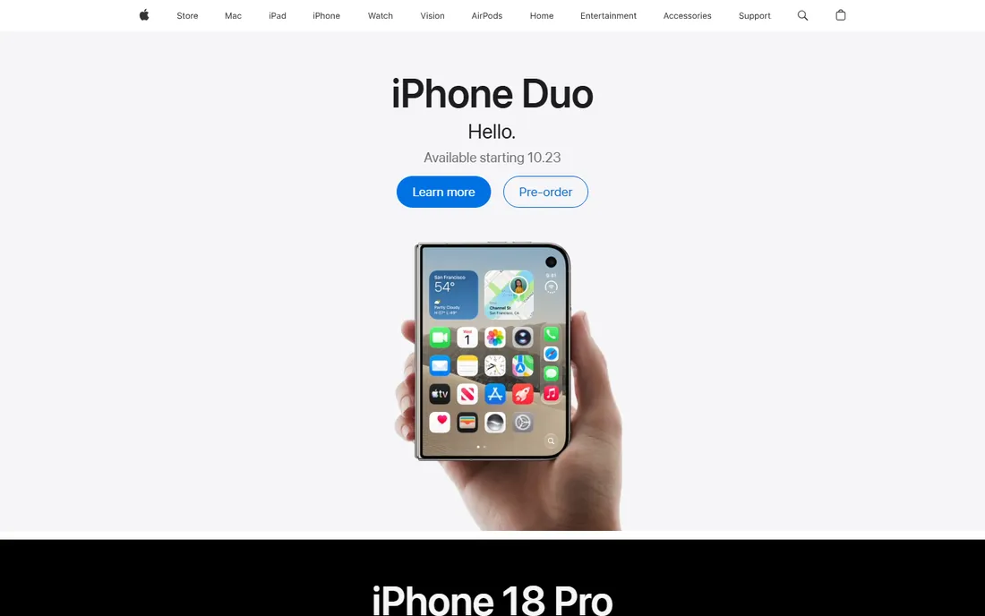 iMovie homepage
