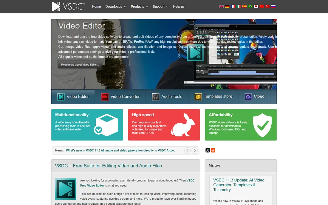 VSDC homepage