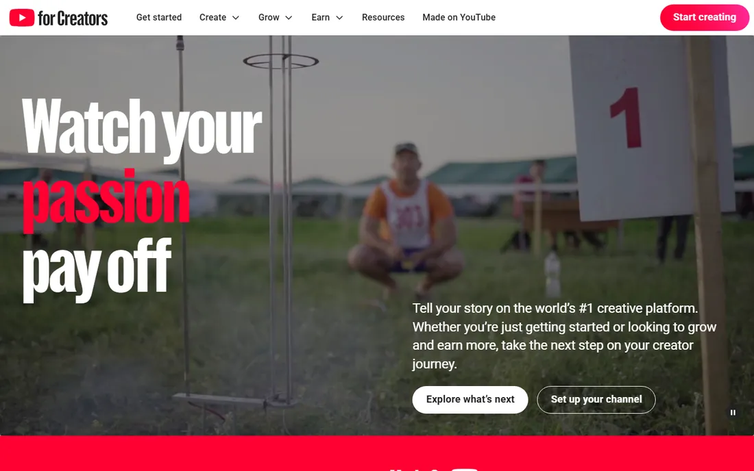 YouTube Studio homepage
