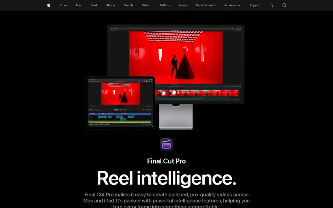 Final Cut Pro homepage