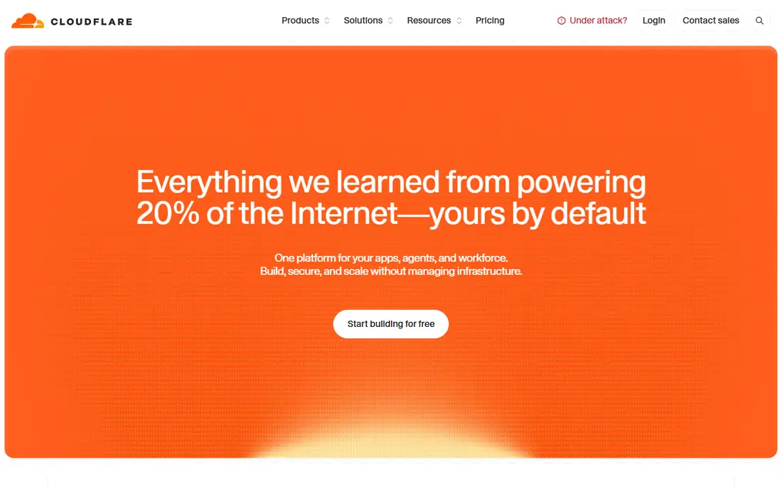 Cloudflare One homepage