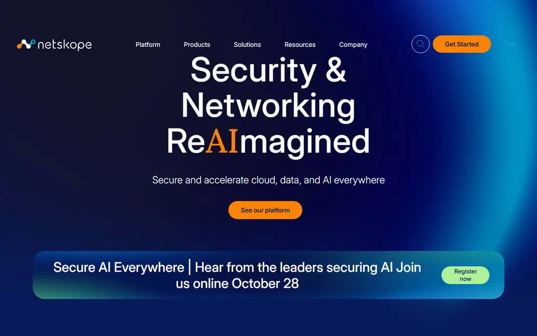 Netskope One homepage