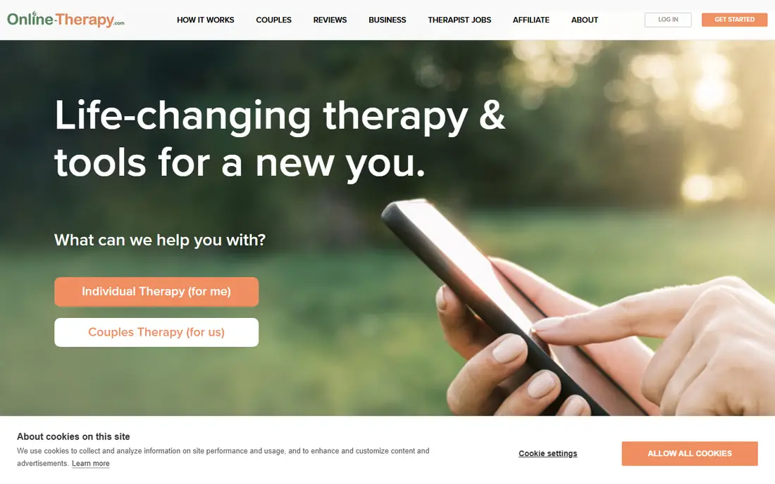 Online-Therapy.com homepage