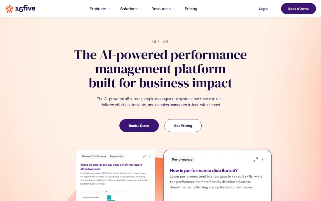 15Five homepage