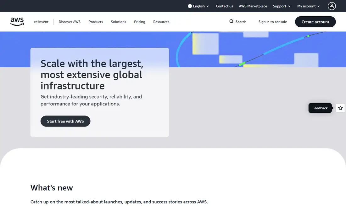 Amazon Redshift homepage