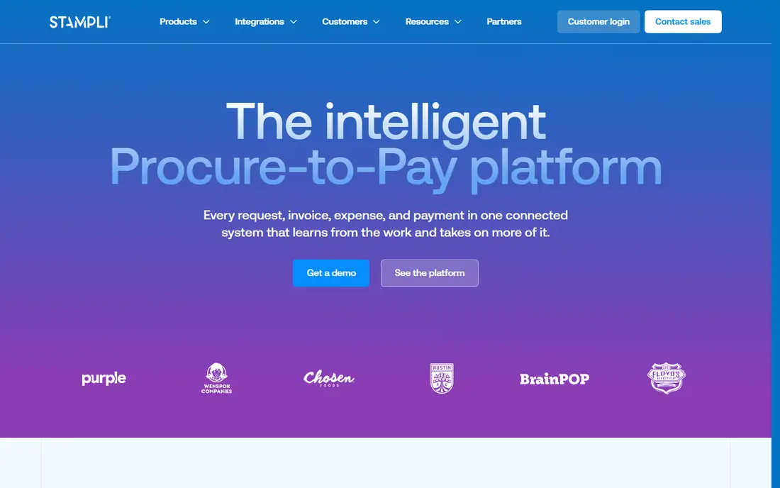 Stampli homepage