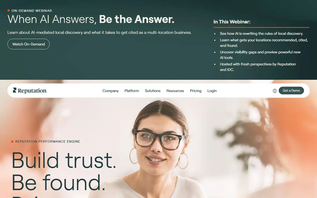 Reputation.com homepage